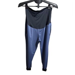 Maternity Joggers L blue with zip pockets